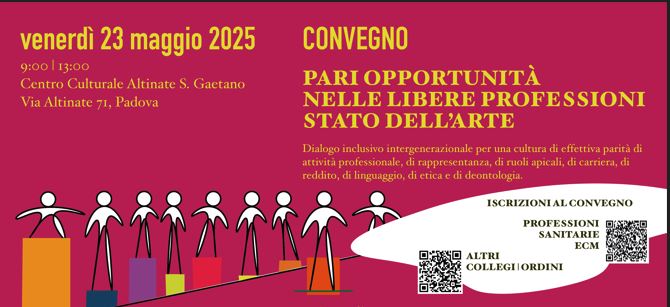 Clicca per accedere all'articolo Convegno - Pari Opportunità nelle libere professioni. Stato dell’Arte - "INTER PARES " Oltre il divario di genere