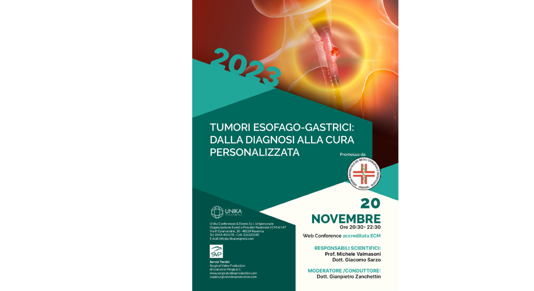 Clicca per accedere all'articolo Web Conference - Tumori esofago- gastrici: dalla diagnosi alla cura personalizzata