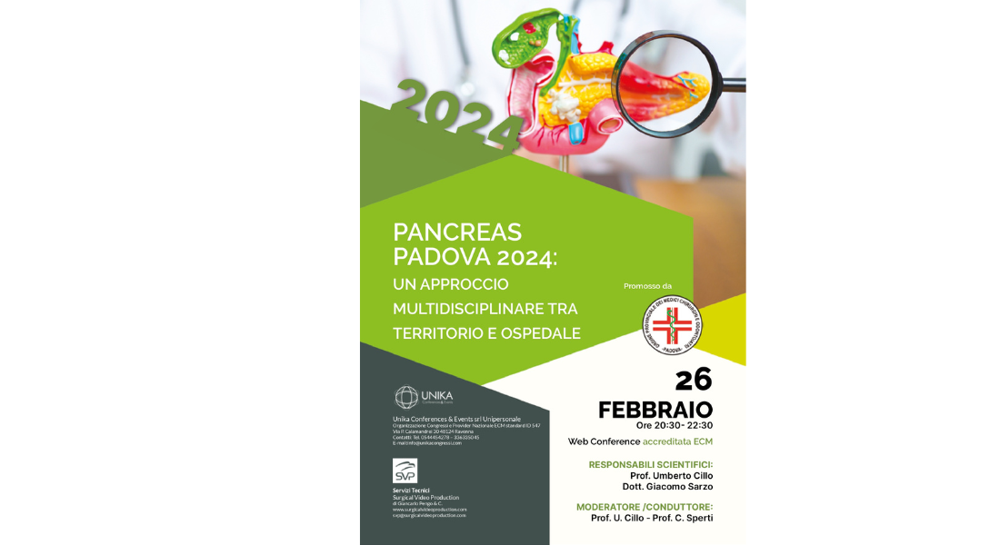 Web conference: Pancreas Padova 2024 - un approccio multidisciplinare tra  territorio e ospedale